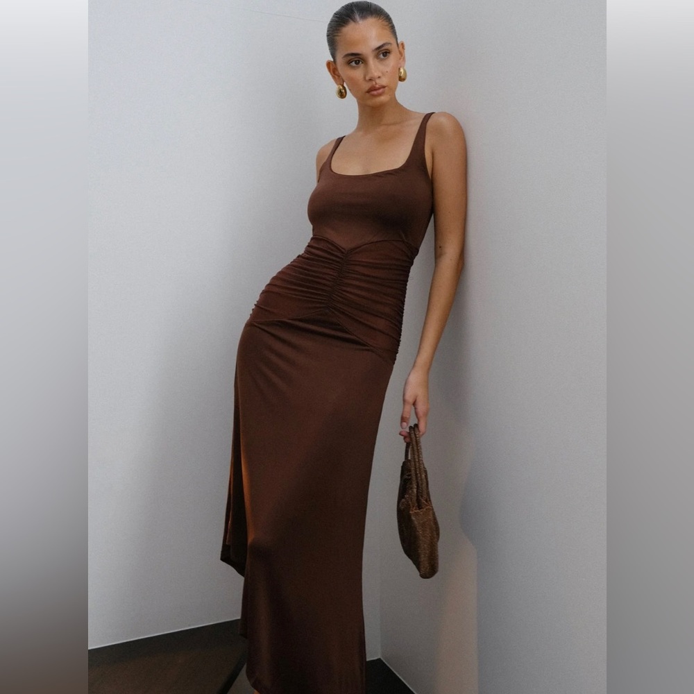 Meshki Kora Mesh Panelled Midi Dress